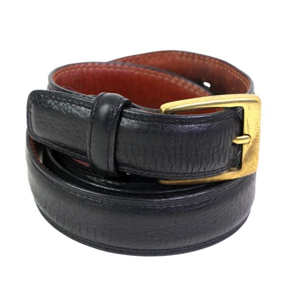 Cole Haan BLACK GENUINE LEATHER 1 1/8"Wd CASUAL DRESS MEN'S BELT Sz 38/95 (t21 - Picture 2 of 15